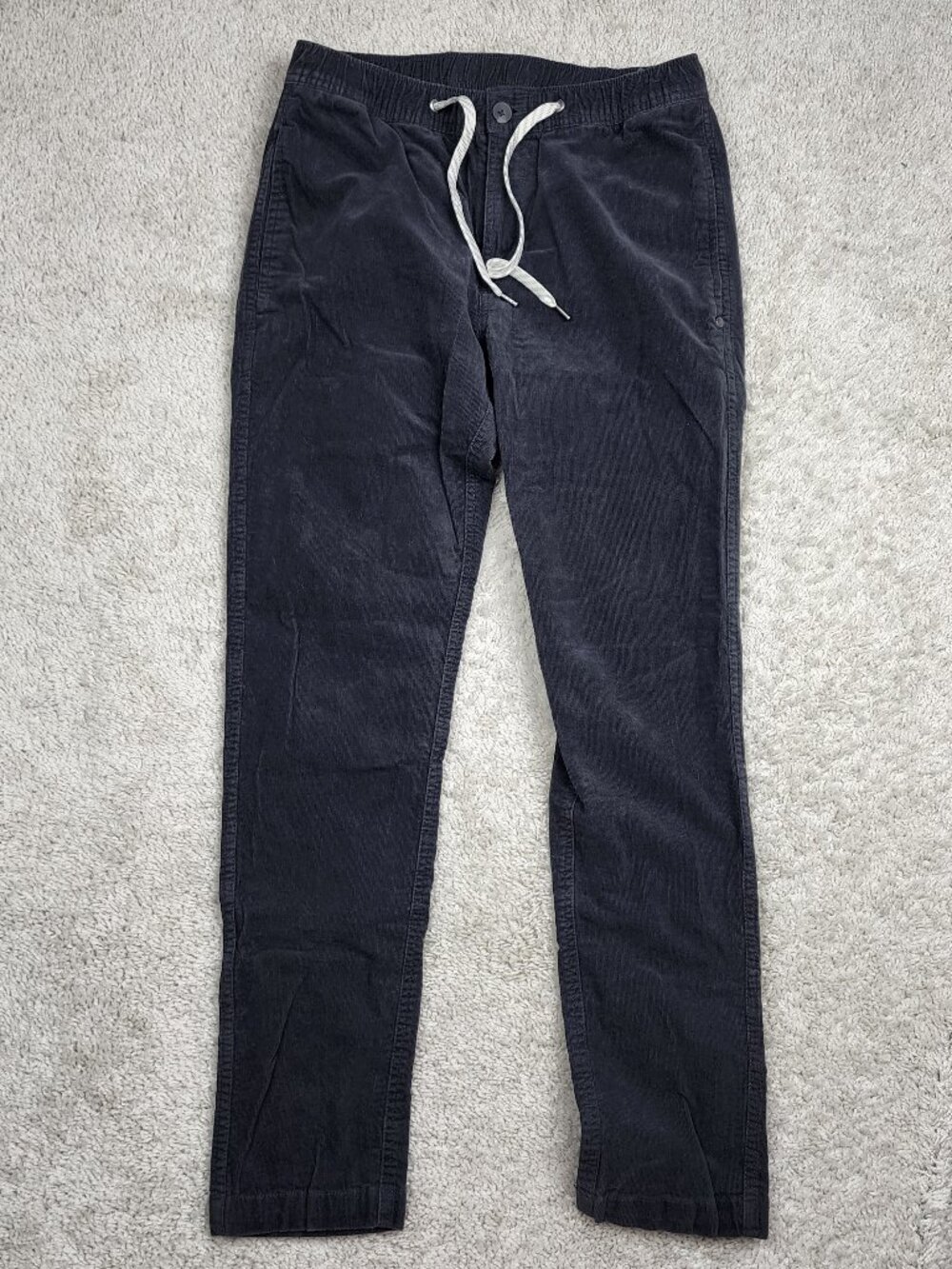 Vuori Optimist Corduroy Pants Mens V440 Grey Casual Drawstring Waist Small S USA - Picture 1 of 8